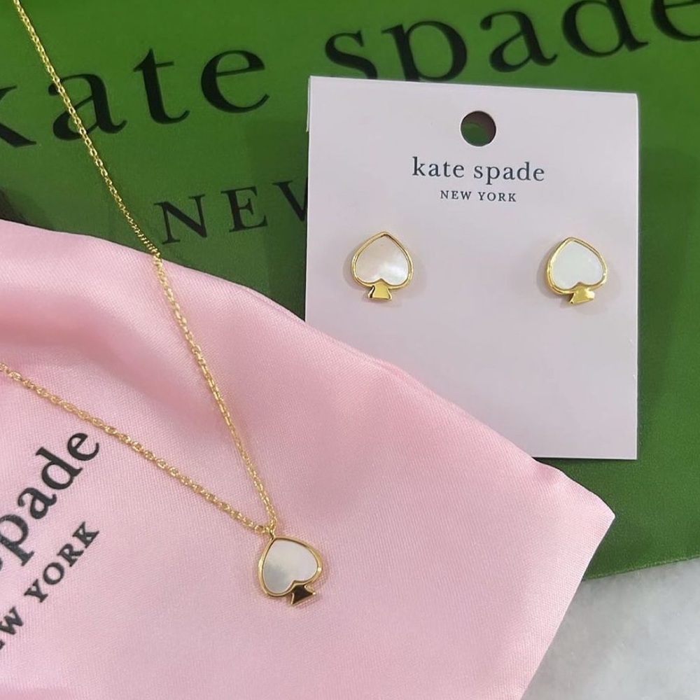 Kate Spade Signature Spade Earrings and Necklace
